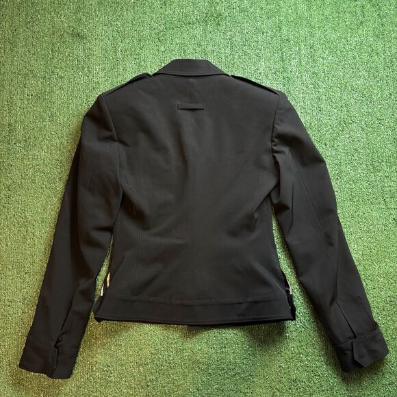 JEAN PAUL GAULTIER Femme BLACK Jacket White Striped Blazer Size US 4 - Picture 9 of 10